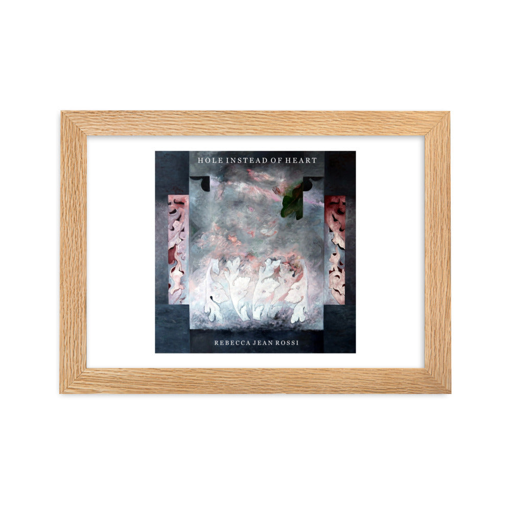 Hole Instead of Heart Framed art print by Greg Rossi